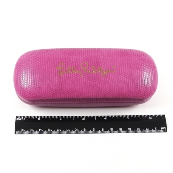 Lilly Pulitzer Pink Pebbled Leather Eyeglasses Case - Picture 2 of 10